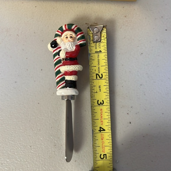 🟣 Christopher Radko cheese/ pate spreaders Santa Christmas - Picture 4 of 5